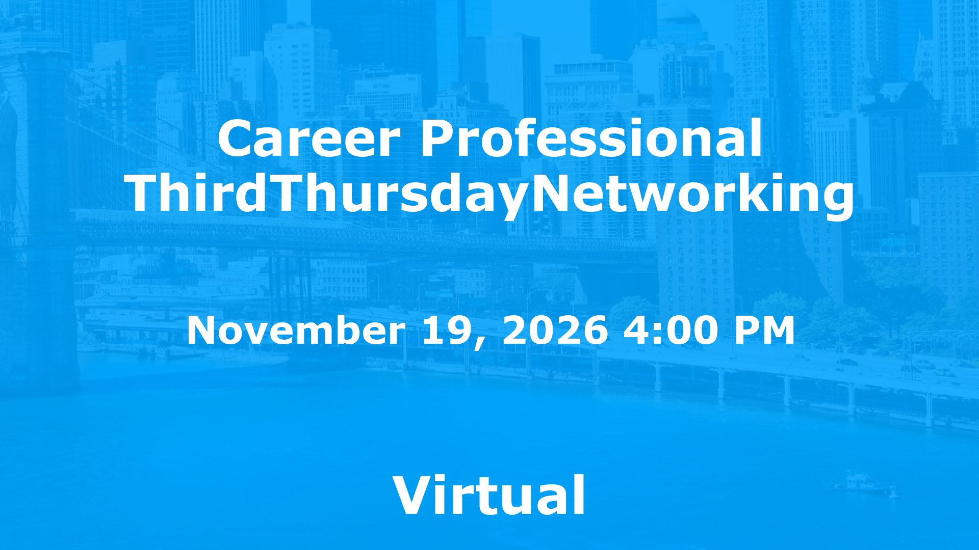 Career Professional ThirdThursdayNetworking event image